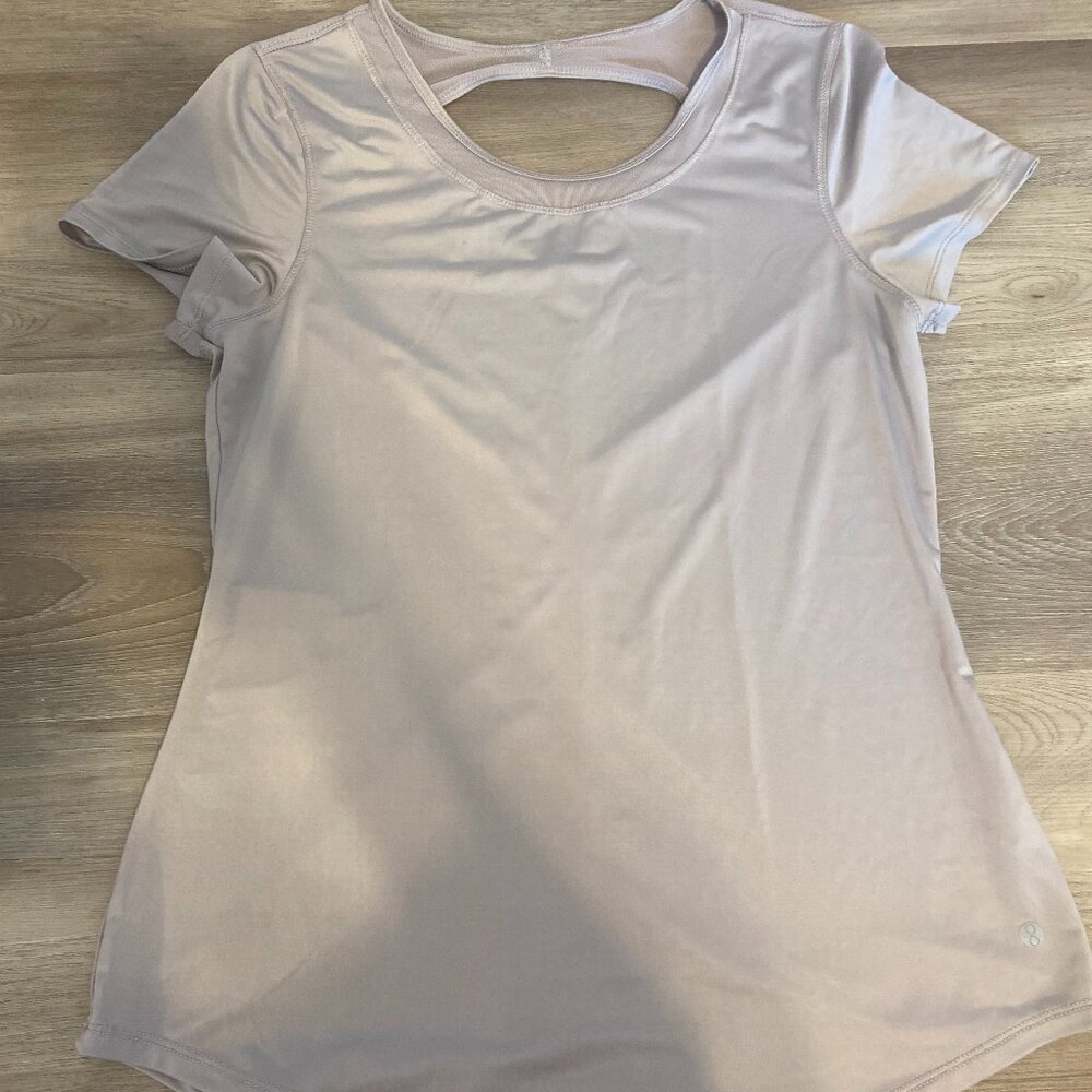 Purple Gray Workout Short Sleeve